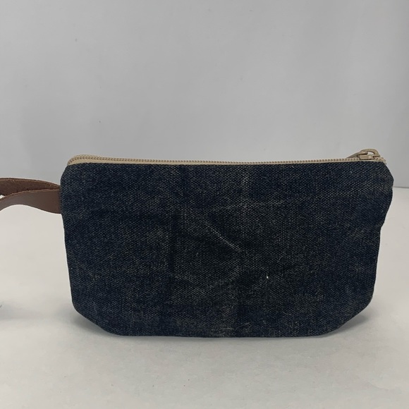 Happy Camper Zip Pouch Upcycled Canvas - Picture 4 of 5